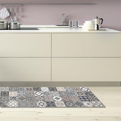 passatoia in vinile "runner" fantasia "azulejos vintage", 240x50 cm (1/5)
