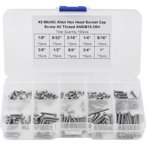 Vis de tête à douille, capuchon portable anti-Rust Bonne résistance à la corrosion 150pcs 9 tailles Autre industrie de machines pour le bureau de meubles de maison Appliance (1/5)