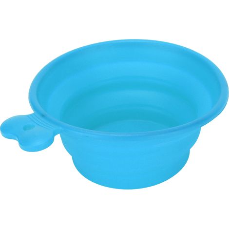 Filiyano-Gamelle pliable pour chien, portable, en silicone, pour nourriture et eau, idéale pour les voyages en extérieur (bleue). (1/5)