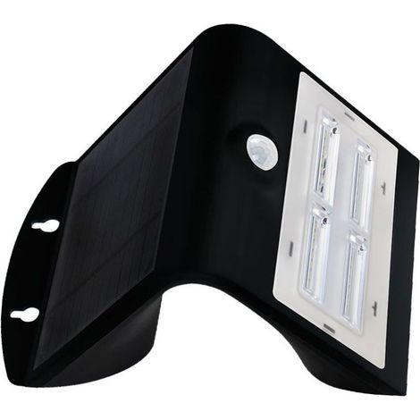 Lámpara solar de pared negra