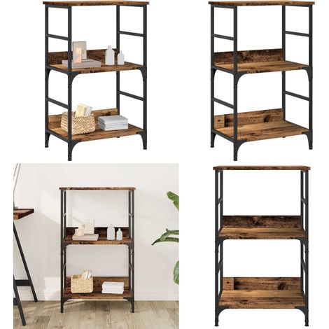 vidaXL Bibliothèque vieux bois 50x33x82 cm bois d'ingénierie (1/5)
