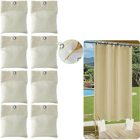 Gewichtssäcke für Outdoor-Vorhänge, Gewichtssäcke für Vorhänge mit Befestigungsclips, Gewichtssäcke für den unteren Rand von Vorhängen, speziell für Pavillonvorhänge (1/5)