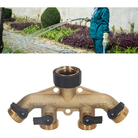 4-Wege-Kugelumlenkventil aus Kupfer für Gartenbewässerung, landwirtschaftliche Bewässerung, Autowaschanlagen, 4-Wege-Einwegumlenkventil (1/5)