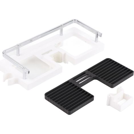 Étagère de rangement pour rideau de douche ABS, organisateur de plateau support pratique pour salle de bain (1/5)