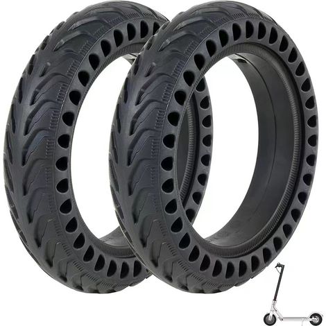 Universal 8.5 x 2.0 Zoll Elektrorollerreifen, Vollgummireifen, luftlos, Wabenprofil, rutschfest, pannensicher, stoßdämpfend (einteilig)