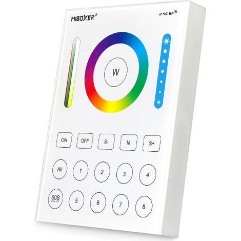 Milight 2.4G RGB+CCT Wireless Panel, 8-Group Pack with RF Touch Remote Control B8