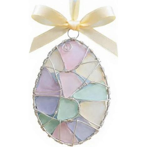 Pâques mer verre décoration, 2D côtier lapin, pour printemps fête et décoration intérieure,D (1/5)
