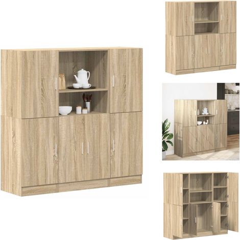 Ensemble d'armoires de cuisine 3 pcs chêne sonoma - Ensemble D'armoires De Cuisine - Ensembles D'armoires De Cuisine - Ensemble D'éléments De Cuisine - Ensemble D'armoires De Cuisine Modernes (1/5)