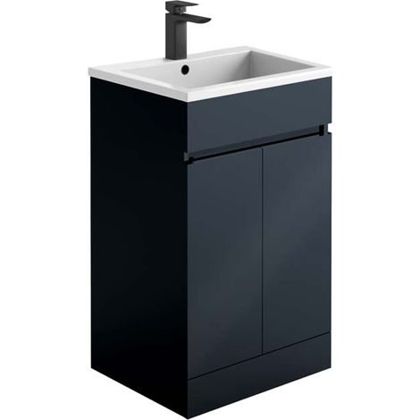 Orbit Empire Floor Standing 2-Door Vanity Unit with Basin 500mm Wide - Matt Anthracite (1/3)