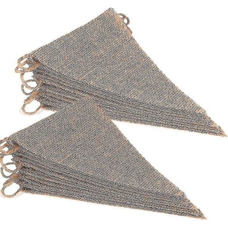 Guirlande de fanions vintage (2 pièces), bannière (26 pièces), drapeaux triangulaires (1/3)