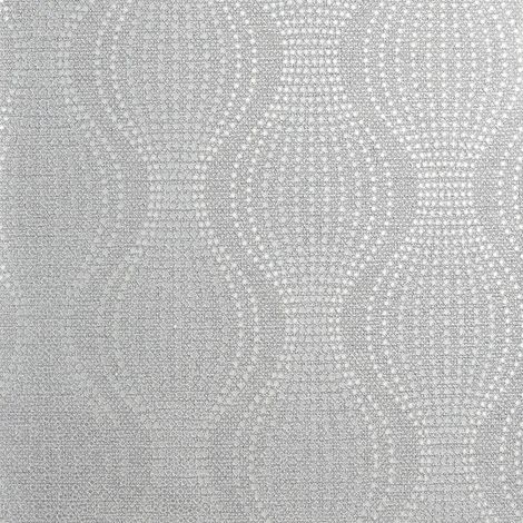 Calico Dot Wallpaper Grey Silver Embossed Metallic Textured Vinyl (1/3)