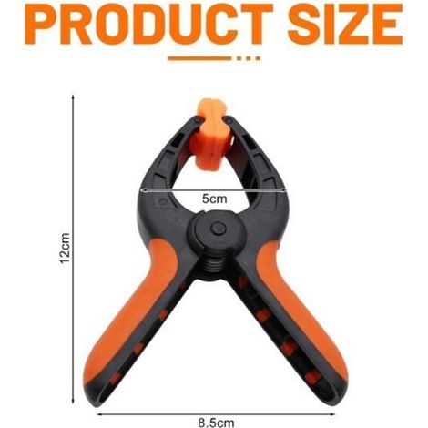 Lot de 10 pinces à ressort pour bâche de piscine - Grandes attaches pour couverture - Accessoires d'atelier en bois (10 cm)