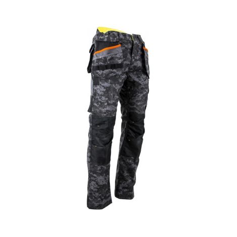 LMA – Pantalon de travail Donjon 40-54 – Tissu déperlant 65% polyester 35% coton – Genouillères double position – Ceinture élastiquée (1/3)