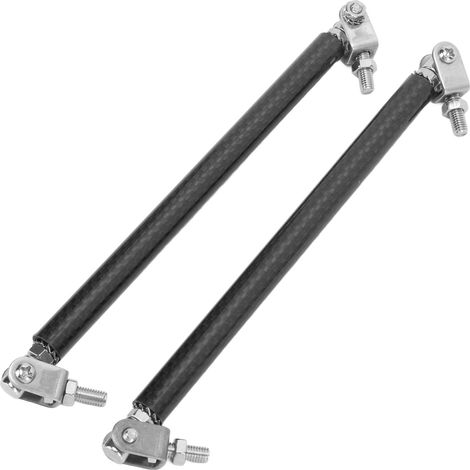 Barre de renfort de lèvre de pare-chocs avant et arrière 150 mm/5,9 po en fibre de carbone et acier inoxydable, modification universelle (1/5)