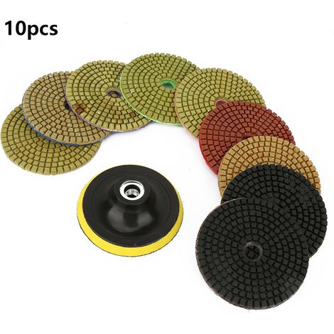 Lot de 10 disques meule diamantés à poncer, diamètre 100mm, pour meuleuse (1/5)