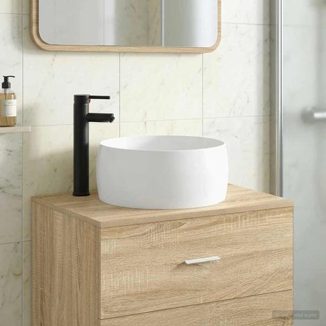 Lavabo de baño Negro Mate 38,5 x 38,5 x 16 cm Metal