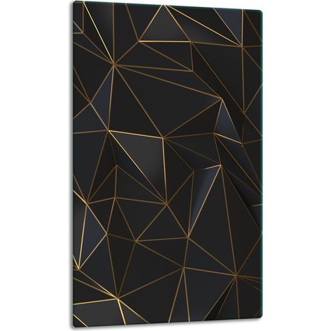 Tablero de mesa de vidrio de 30x52 cm, negro. (1/5)