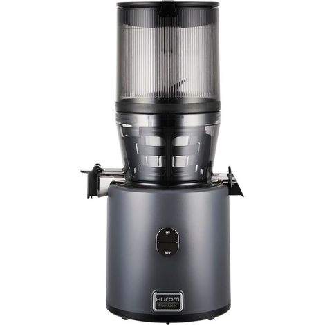 Hurom H-330P Estrattore di Succo 2 litri 43 rpm Funzione Inversa Filtro Acciaio Inox Coclea Ultem colore Charcoal