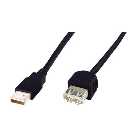Digitus Câble USB USB 2.0 USB-A mâle, USB-A femelle 3.00 m noir AK-300202-030-S (1/2)