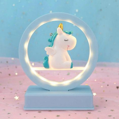 Veilleuse LED, boîte à musique licorne avec lumière LED, lampe de table licorne pour enfants, anniversaire, Noël (1/4)