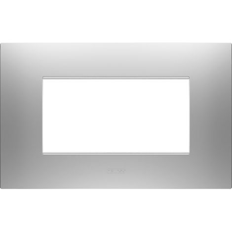 PLAQUE EGO RECT. 4P GRIS MAGNÉTIQUE GEWISS GW16004GR