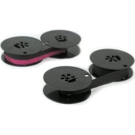 Ruban pour machine à écrire Royal Quiet Deluxe. lot de deux bobines : 1 ruban noir et 1 ruban noir et rouge. (1/2)