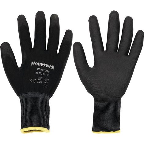 Gant Workeasy Black PU taille 8 noir EN 388 catégorie EPI II polyester avec polyuréthane