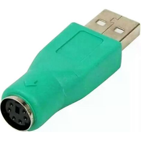 Adaptateur USB mâle vers PS/2 femelle de 49 mm, compatible avec les claviers et souris PC. (1/5)