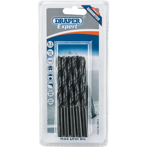 Draper Expert 8.5mm HSS Drills Card Of 10 (38814) (1/5)