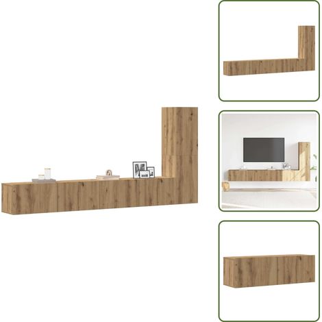 3-tlg. TV-Schrank-Set Wandmontage Artisan-Eiche Holzwerkstoff - TV-Schrank-Set - TV-Schrank-Sets - TV-Schrank - Hifi-Schrank (1/5)