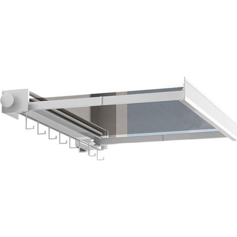 Nur in Weiß erhältlich. Material: Aluminiumlegierung. Teleskopierbarer, klappbarer und platzsparender Kleiderständer keine Bohrungen für Balkongeländer erforderlich.