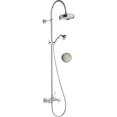 COLONNE DE DOUCHE CHAMBORD RETRO COMPLETE METAL BROSSE - CRISTINA ONDYNA CH17377 (1/2)