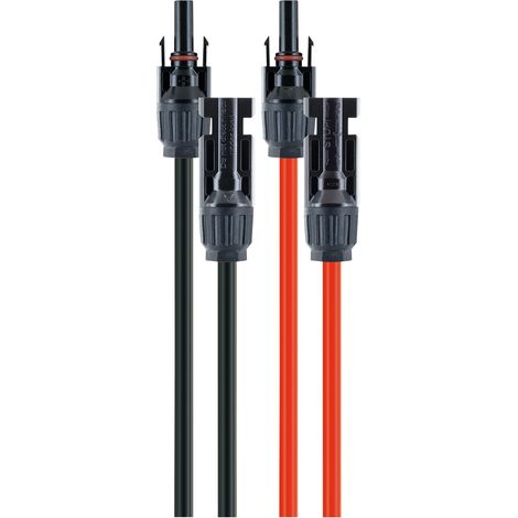 Rallonge de câble solaire SCHWAIGER SOMC4500, 5 m, 2 pièces