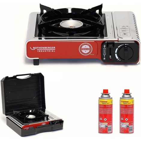 ROTHENBERGER Industrial Campingkocher 2,2 kW Premium RS 220 inkl. 2x RoButan 220 gr. - 1500004232