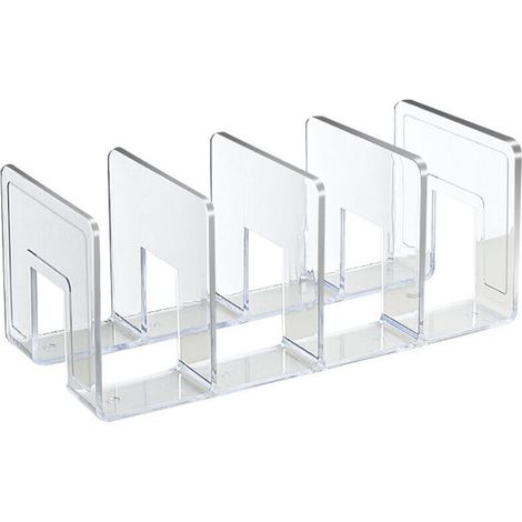 Serre-livres en acrylique Transparent, résistant aux rayures, trieur de fichiers de bureau pour la maison, l'école et le bureau