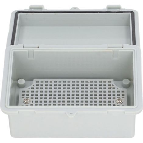 Boîte électrique étanche Boîte de jonction extérieure isolée et étanche à la poussière avec couvercle à charnière Clip plastique pour bricolage Gris (1/4)