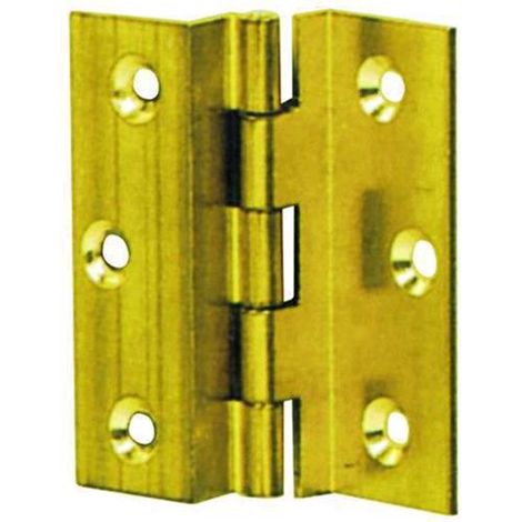 Cerniere Ottone Piegate Perno Fisso 126B/103 Mm. 40X40 Cf.12Pz