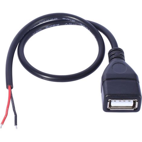 Cable USB Mâle à Fils 2 Broches - 30 cm - Isolation PVC Double Couche - Pour Projets Électroniques - 1 Pièce (1/5)