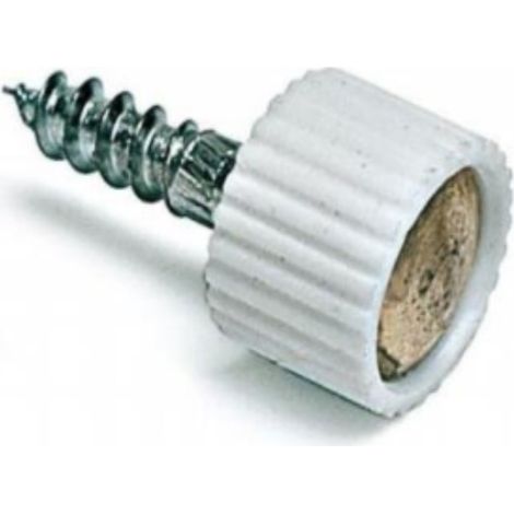 ORECA - 10 SUPPORTI REGGICRISTALLI GOMMATI, CON VITE, BIANCHI, LEGNO