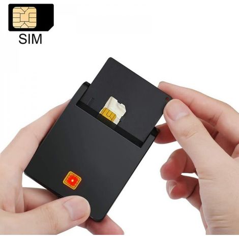Lecteur de carte à puce USB CAC SIM, lecteur de smart card PC, compatible ordinateur portable, plug-and-play, sans pilote, pour identification sécurisée, accès réseau et signature électronique. (1/4)