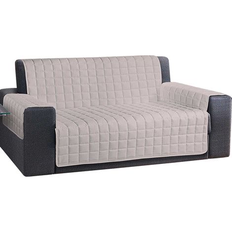 Copridivano made in Italy copripoltrona, salvadivano,tinta unita 4 misure trapuntato Beige - 3 Posti