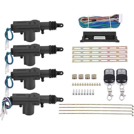 12V 4-Türer Auto-Türverriegelungs-/Entriegelungs-Fernbedienungsset mit 2 schlüssellosen Zentralverriegelungssystemen (1/5)