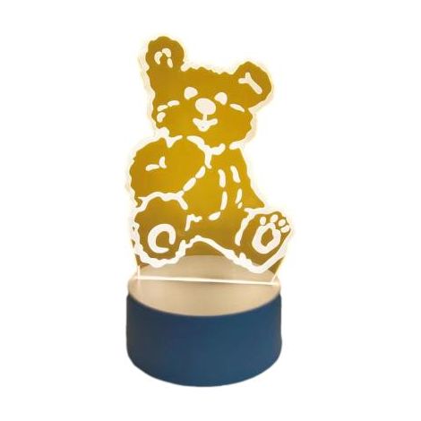 Veilleuse LED 3D Paddy Bear charmante pour chambre à coucher, chambre d'enfant, etc. (9,2 x 16 cm)