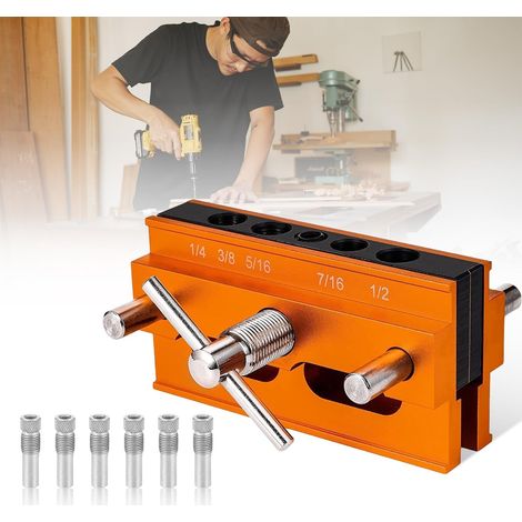 B-0109 1-teiliges Bohrlehren-Bohrführungs-Bohrlehren-Scharnier-Bohrlehren-Set für schräge Taschenlöcher (Abmessungen in Zoll)