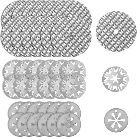 Lot de 36 plaques de protection thermique pour voiture, disques de serrage de 30 mm, plaque de réparation de 52 mm, kit de réparation d'échappement compatible avec N90335004 (12 ensembles) (1/5)