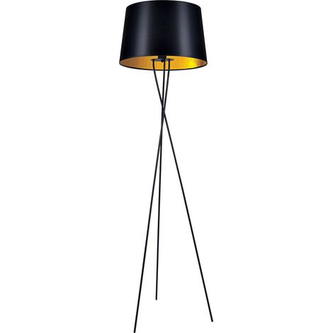 Lampadaire trépied salon noir/or REMI Gold Kaja K-4358 (1/3)