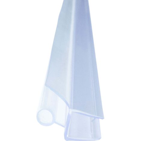 Duschdichtung Schleiflippendichtung Transparent Wasserabweisprofil für Türdichtung unten, Duschlippe aus PVC - für 6mm Glasstärke