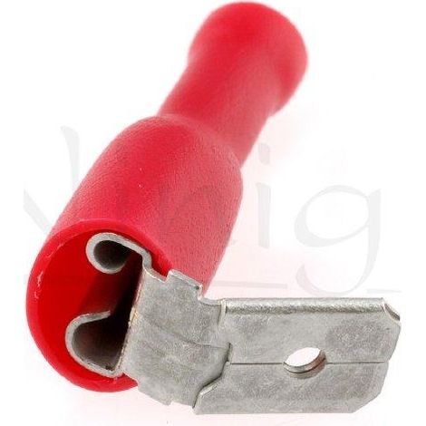 Faston Morsetto femmina maschio 6,3 mm preisolato rosso St-020/r