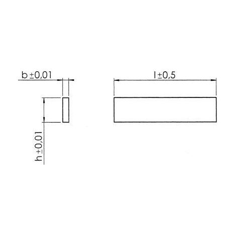Paire de cales parallèles, Dimensions l x H x L : 8 x 26 x 250 mm (1/3)