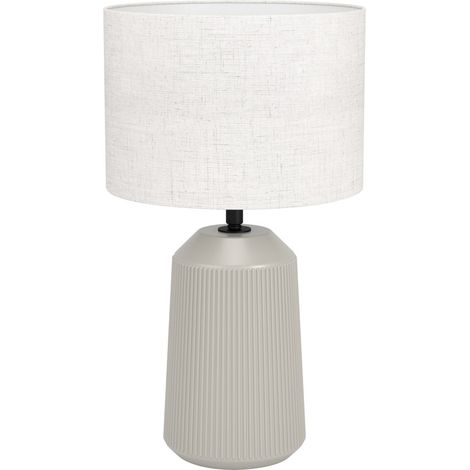 Eglo 900823 Tischleuchte CAPALBIO Keramik sandfarben E27 1X40W H:41cm Ø23cm mit Kabelschalter